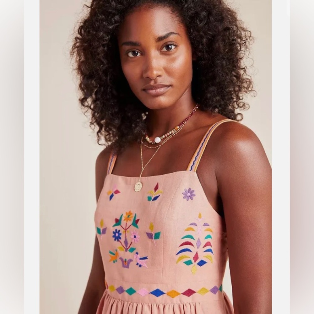 Anthropologie Amber Embroidered Maxi Dress by prayal pratap